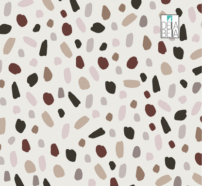 Terrazzo Dots Vinyl Wrap | Boho Sticky Back Plastic | Della Bella UK