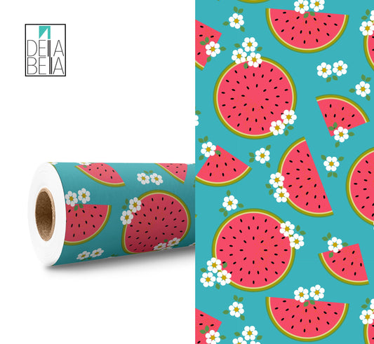 Vinyl Wrap Sticky Back Plastic Vintage Retro Furniture Kitchen Fridge Wrapping Worktop Upcycling Self Adhesive Film Watermelon