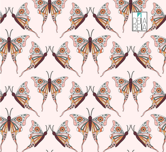 Butterfly Vinyl Wrap Boho retro Style