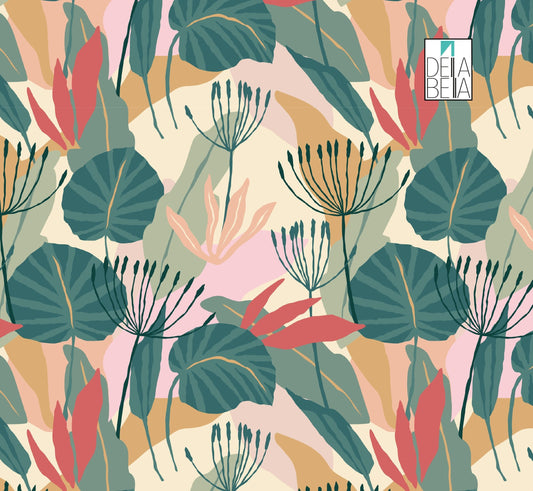 Sticky back vinyl floral print
