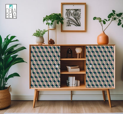 Vinyl Wrapping Wraps For Furniture Kitchen Cabinets Sticky back Perfect Home Decor Desk Tiles Table Cupboards Upcycling Projects Geometric