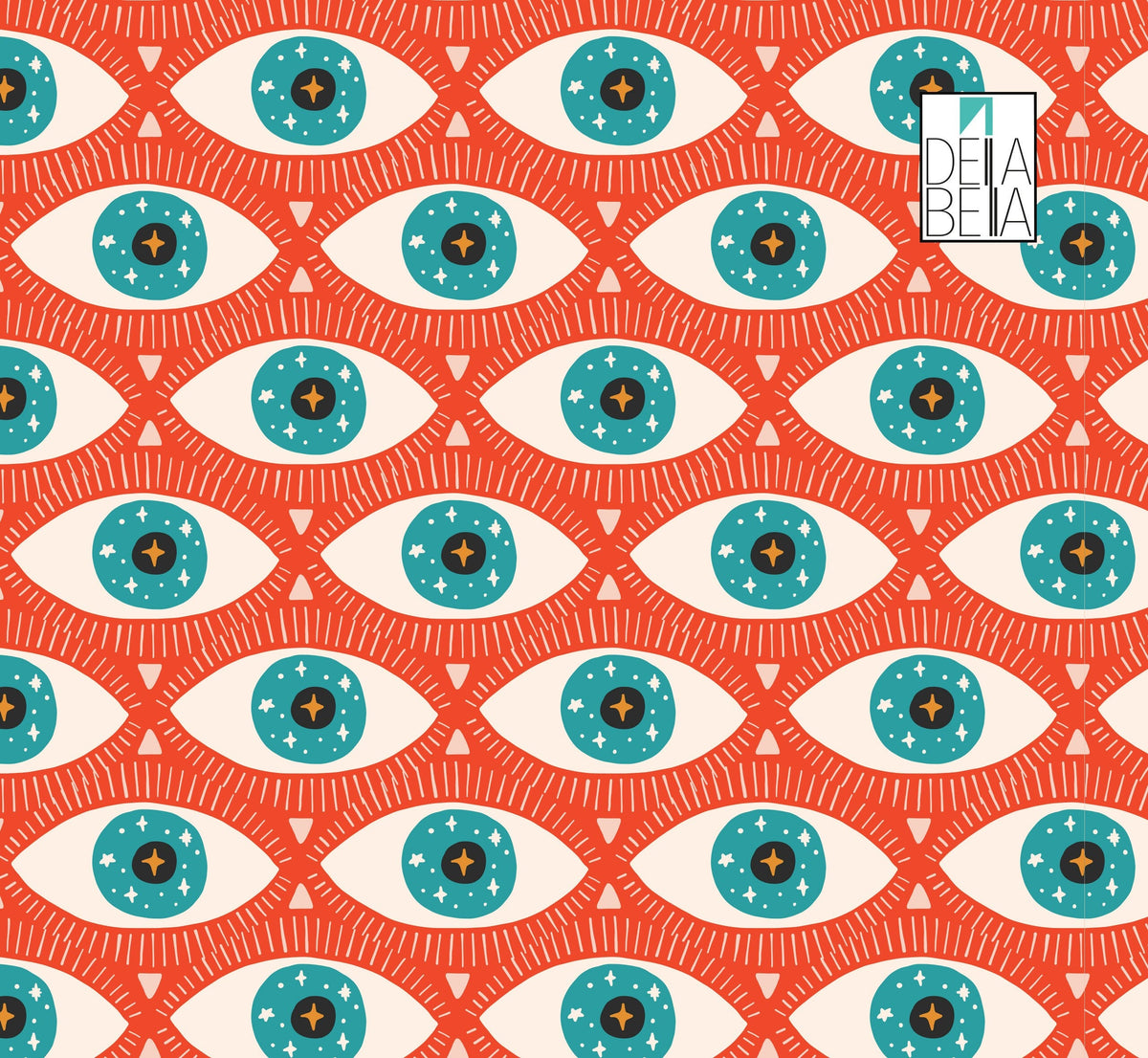 Evil Eye Yoga & Wellbeing Vinyl Wrap: Retro Peel & Stick Decor
