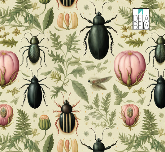 Peel & Stick Beetle Vinyl Self Adhesive Vinyl Sticky Back Vinyl Wrap for Furniture, Kitchen Cabinets & Home Upcycling