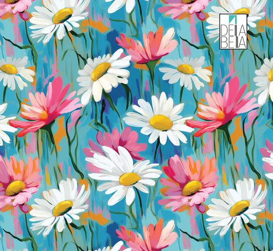 Self-adhesive vinyl with flower patterns for covering surfaces