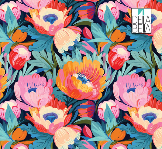 Roll of floral sticky back plastic for furniture UK