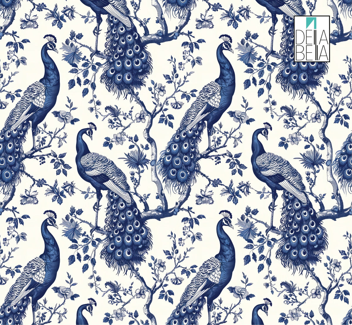 Peacock Vintage Toile Antique French Self Adhesive Vinyl Wrapping Wardrobe Classical Chest of Drawers Drinks Cabinet Tables Vintage Wraps