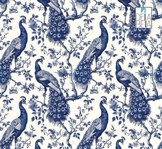 Peacock Vintage Toile Antique French Self Adhesive Vinyl Wrapping Wardrobe Classical Chest of Drawers Drinks Cabinet Tables Vintage Wraps