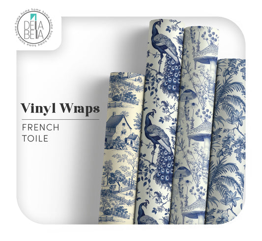 vinyl wrapping french toile rolls 
