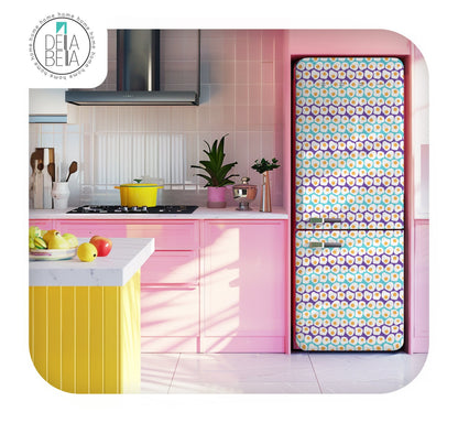 Egg Yolk Retro Colourful Kitchen Vinyl Wrap for Fridge Kitchen Decor Stove Top Cover Backsplash Tiles Self Adhesive Vinyl Rolls Furniture