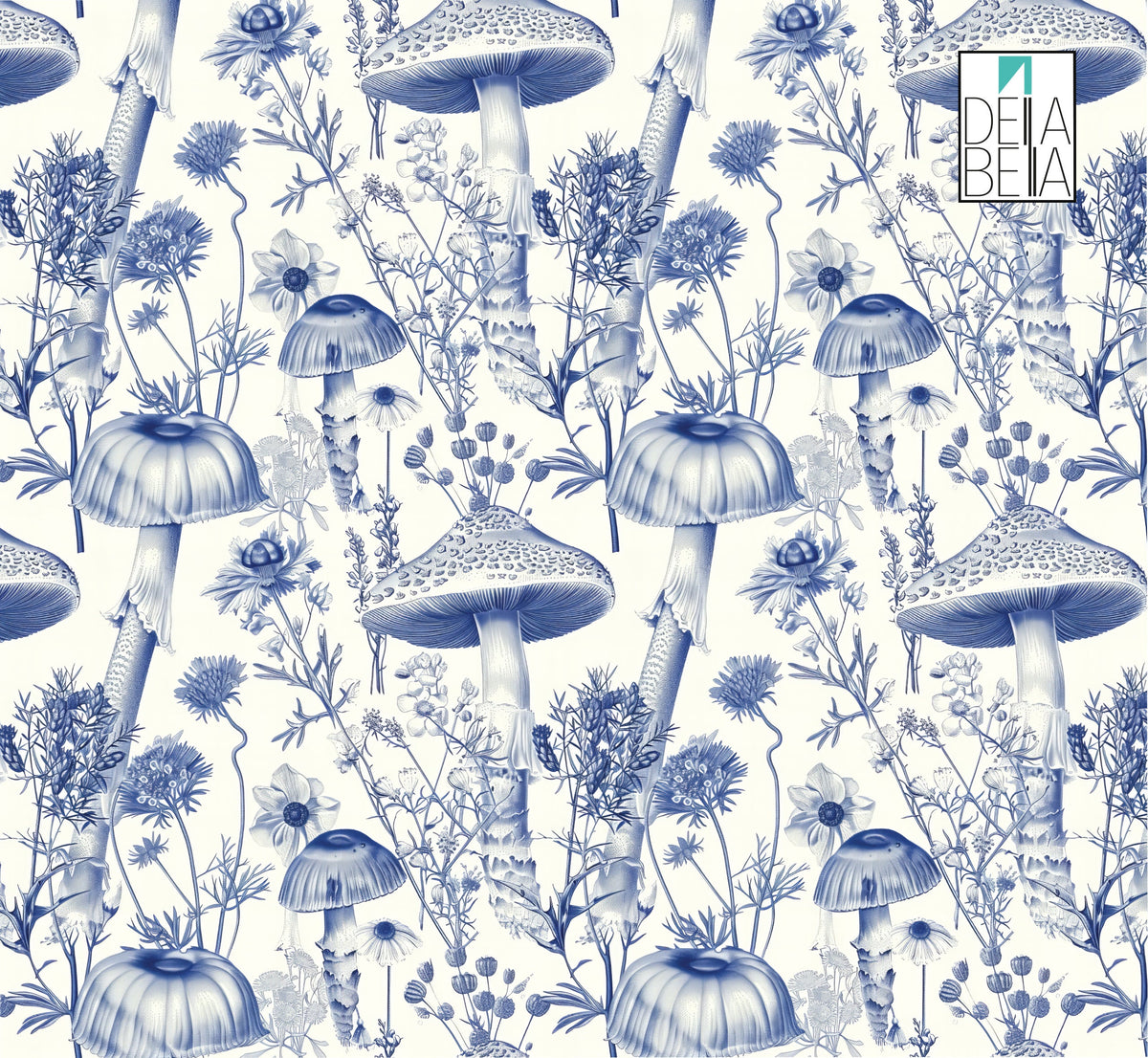 Vinyl Wrapping Vintage Toile Antique French Mushrooms Self Adhesive Marseilles Toile Wardrobe Chest of Drawers Peel and stick  Vintage Wraps