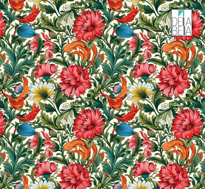Floral vinyl for furniture - self-adhesive roll