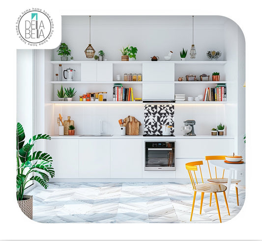 Bahaus inspired Geometric Vinyl Wrap for Furniture, Fridge, Tables, Tile Stickers, Kitchen Cabinets Wrapping, Self Adhesive, Stair Stickers