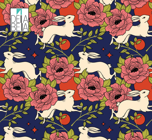 Rabbits Maximalist Decor Vinyl for Furniture rabbit Kitchens Backsplash Cabinets Cupboard Cupboard Wraps Self Adhesive Sticky Back Peel Vinyl Wrap for Furniture, Kitchen Cabinets & Home Upcycling