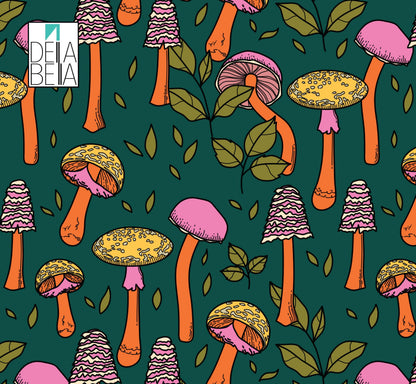 Mushrooms Maximalist Peel and stick Vinyl Wrapping for Furniture