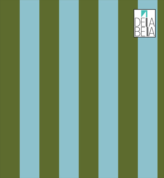 Aqua Green Stripe Vinyl Wrap Peel & Stick Self Adhesive Decor Film