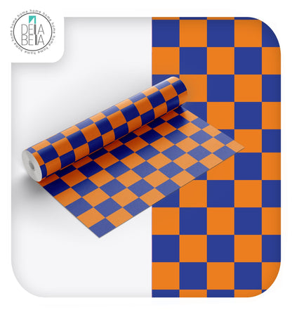 DIY Furniture Upcycling Vinyl | Aqua Checkered Wrap Vinyl Wrap for Furniture, Kitchen Cabinets & Home Upcycling