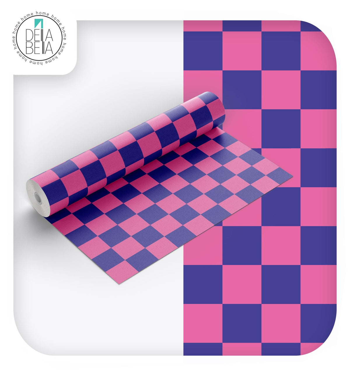 DIY Furniture Upcycling Vinyl | Aqua Checkered Wrap Vinyl Wrap for Furniture, Kitchen Cabinets & Home Upcycling