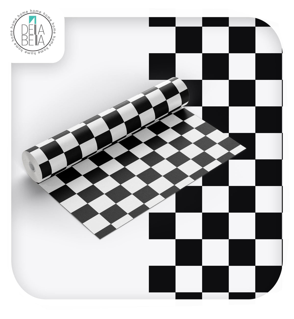 DIY Furniture Upcycling Vinyl | Aqua Checkered Wrap Vinyl Wrap for Furniture, Kitchen Cabinets & Home Upcycling