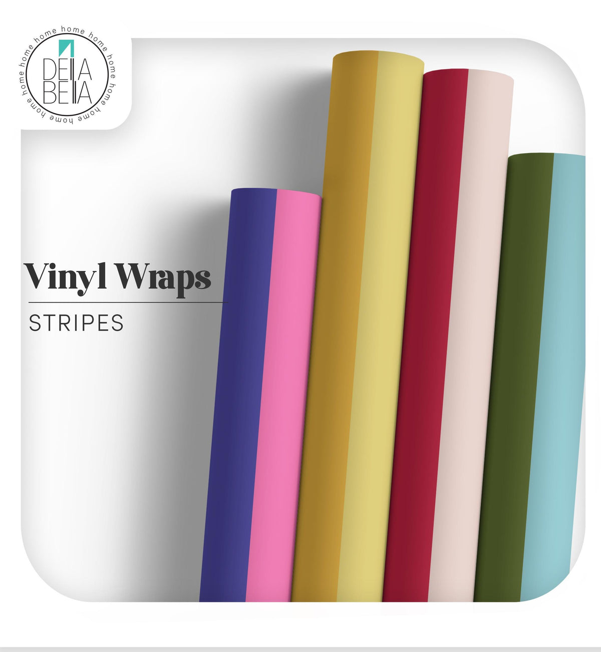 Retro Stripe Peel and Stick Burgundy Vinyl Wrapping for Home Decor