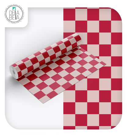 DIY Furniture Upcycling Vinyl | Aqua Checkered Wrap Vinyl Wrap for Furniture, Kitchen Cabinets & Home Upcycling