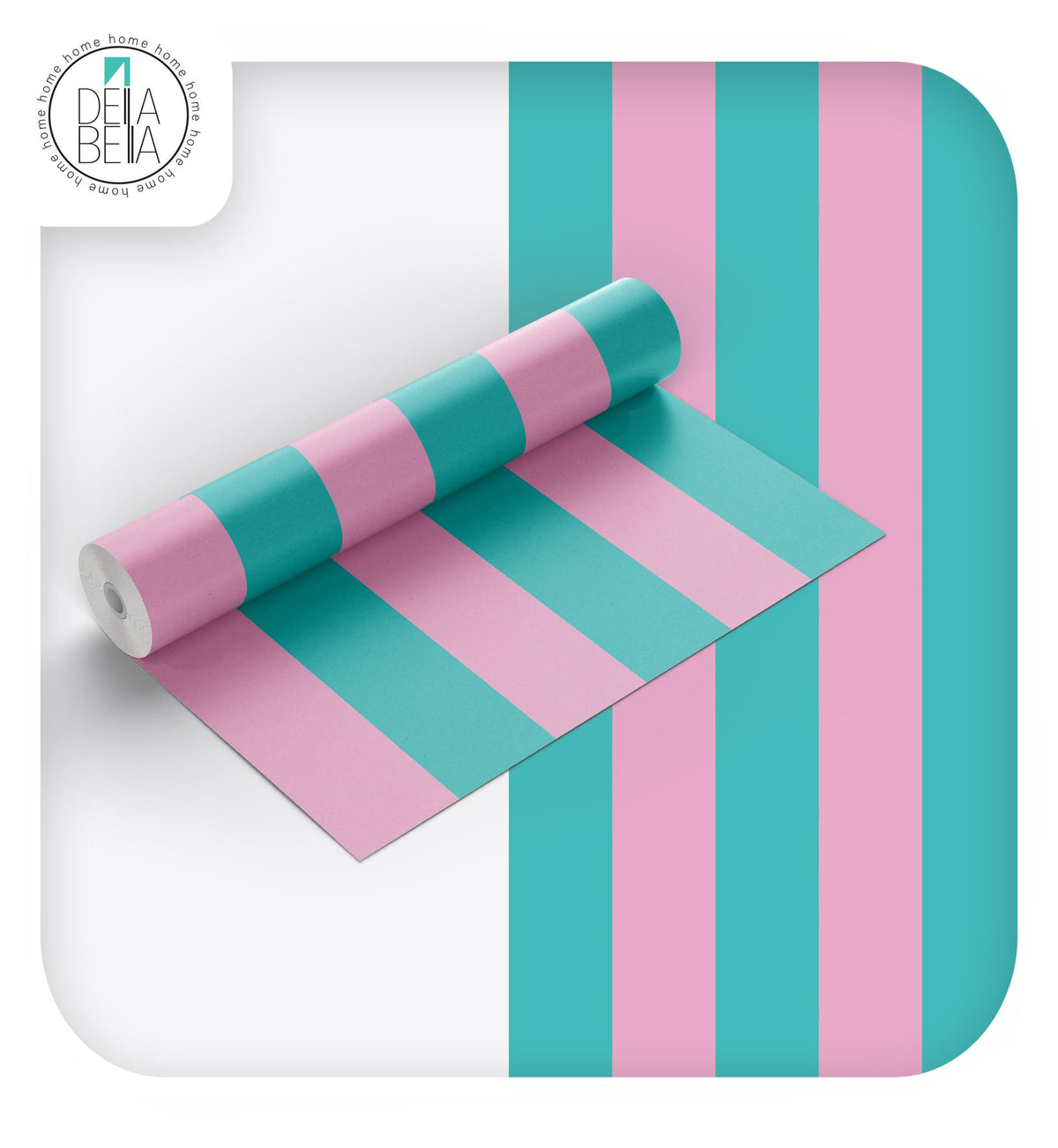 Retro Stripe Peel and Stick Burgundy Vinyl Wrapping for Home Decor