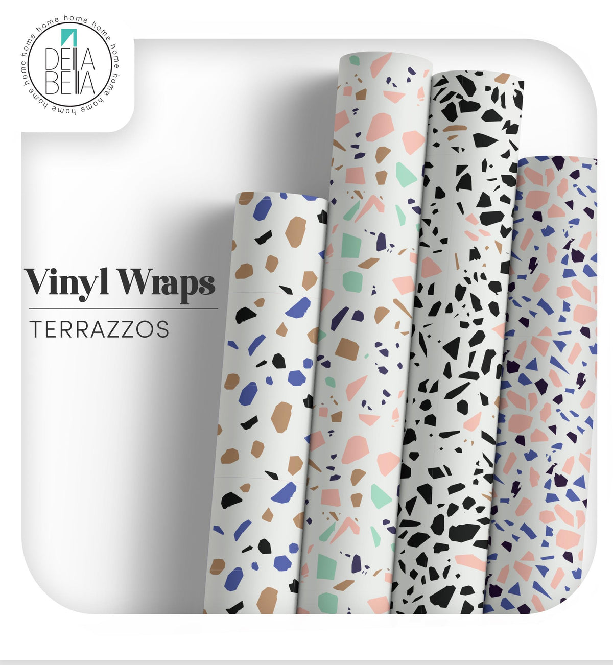 Terrazzo Peel & Stick Vinyl Wrap for Furniture & Cabinets