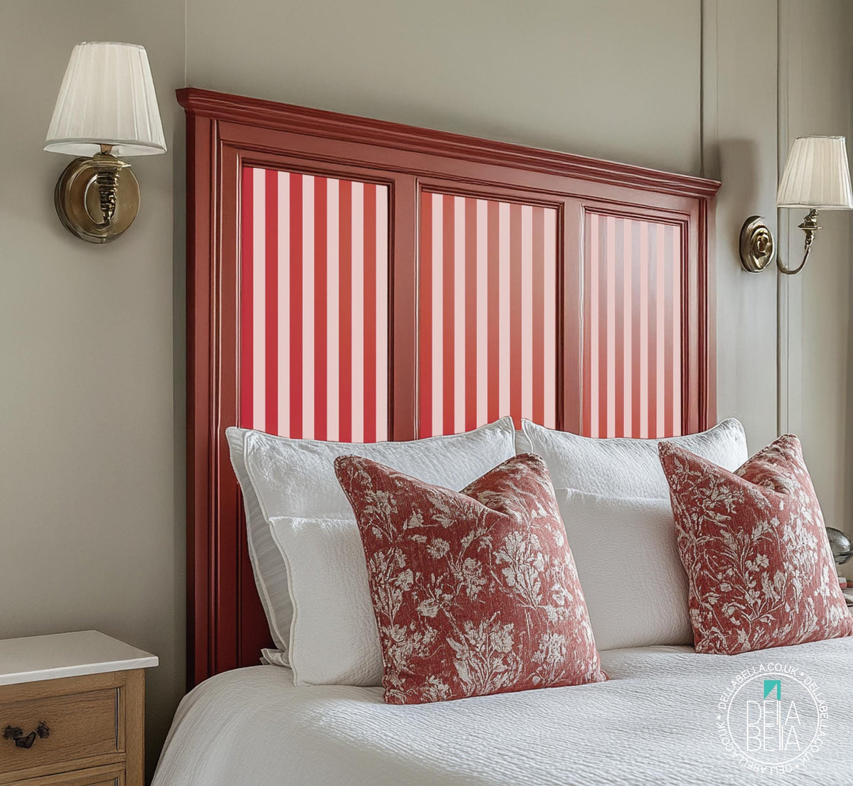 Burgundy Monochrome Stripe Stripes Peel and Stick Lines Trend Vinyl Wrapping Retro for Home Decor urniture Adhesive Geometric