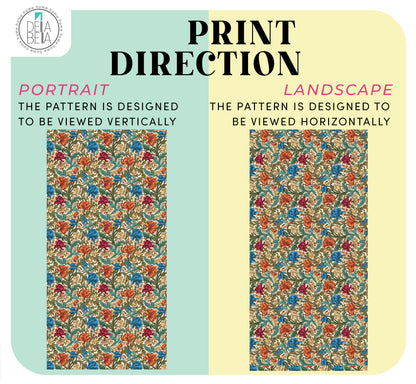 William Morris Inspired Botanical Vinyl Wrap - Sticky Back Plastic
