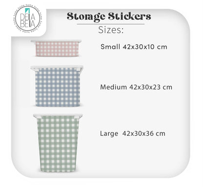 Gingham Storage Box Stickers (Fits IKEA® Trofast) | Nursery Upcycling