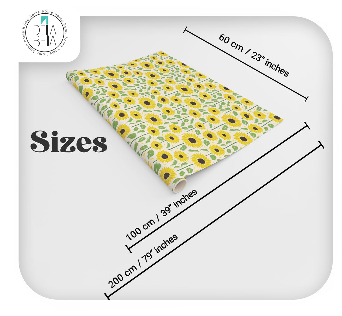 Self-adhesive vinyl with flower patterns for covering surfaces