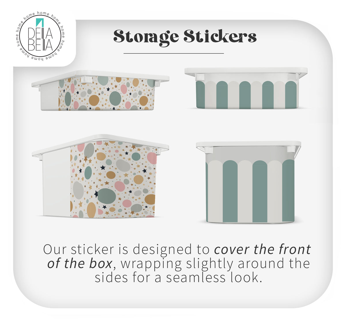 Pastel Scallop Furniture Stickers (Fits IKEA® Trofast) | Kids Room Decor