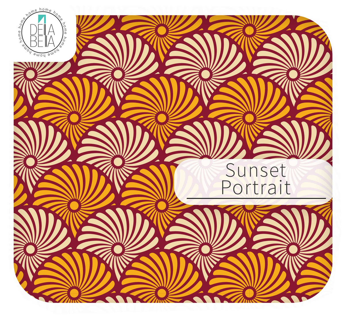70s Geometric Cupboard Wrap | Retro Scallop Sticky Back Plastic