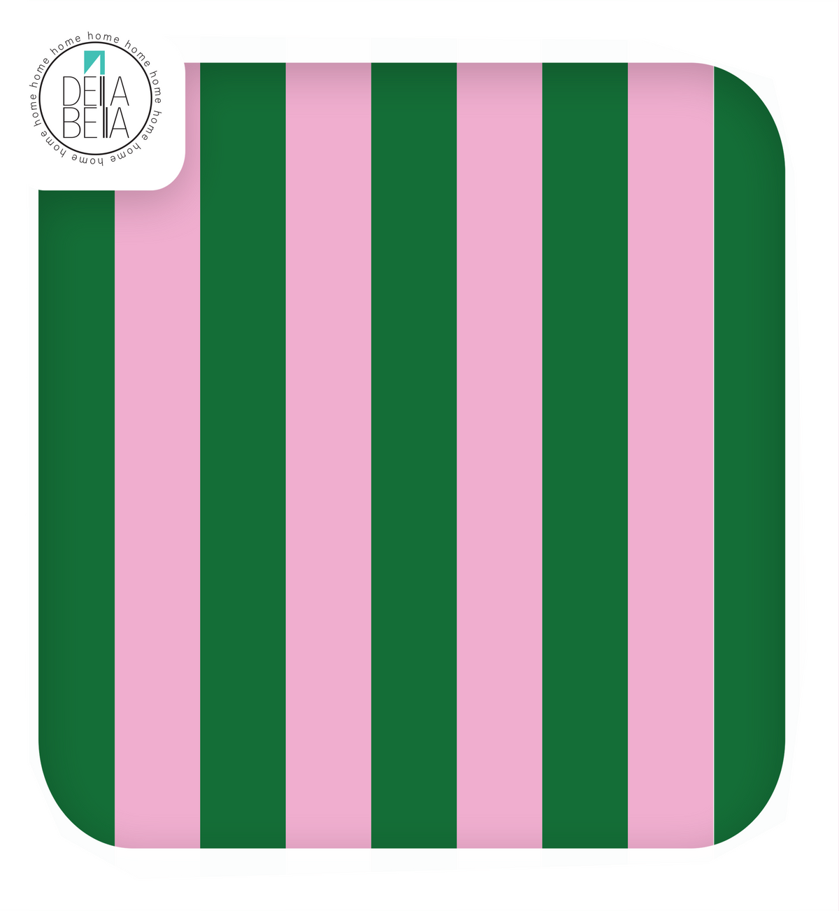 Green Baby Pink Stripe Vinyl Wrap Retro Self Adhesive Peel & Stick Decor