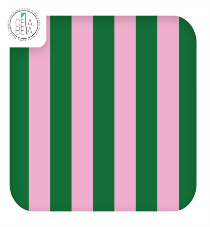Green Baby Pink Stripe Vinyl Wrap Retro Self Adhesive Peel & Stick Decor