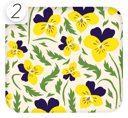 Retro daisies floral vinyl wrap applied to a drawer